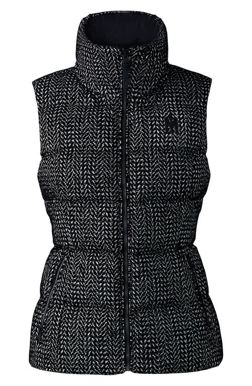 Shop Mackage Chaya-flp 750 Fill Power Down Puffer Vest In Black-white