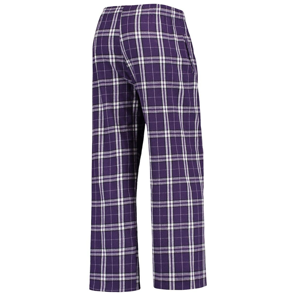 purple flannel pants