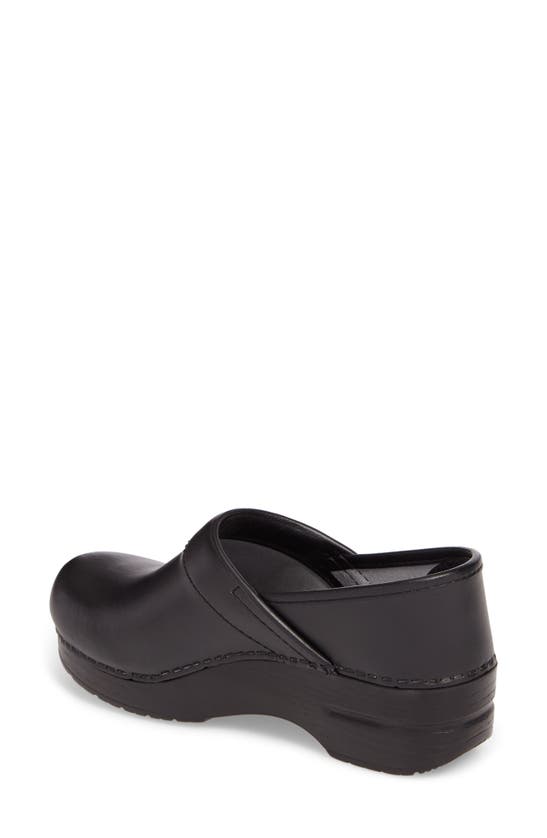 Dansko Wide Pro Clog In Black Box Leather