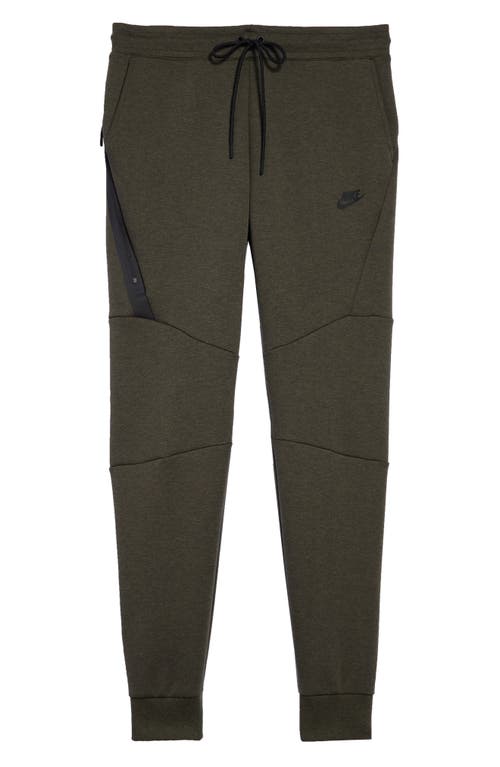 Shop Nike Tech Fleece Jogger Pants In Sequoia/heather/black