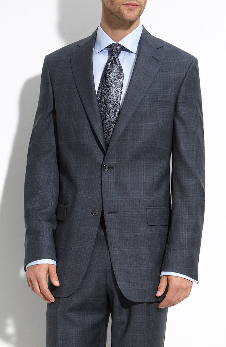 Hart Schaffner Marx Blue Plaid Wool Suit | Nordstrom