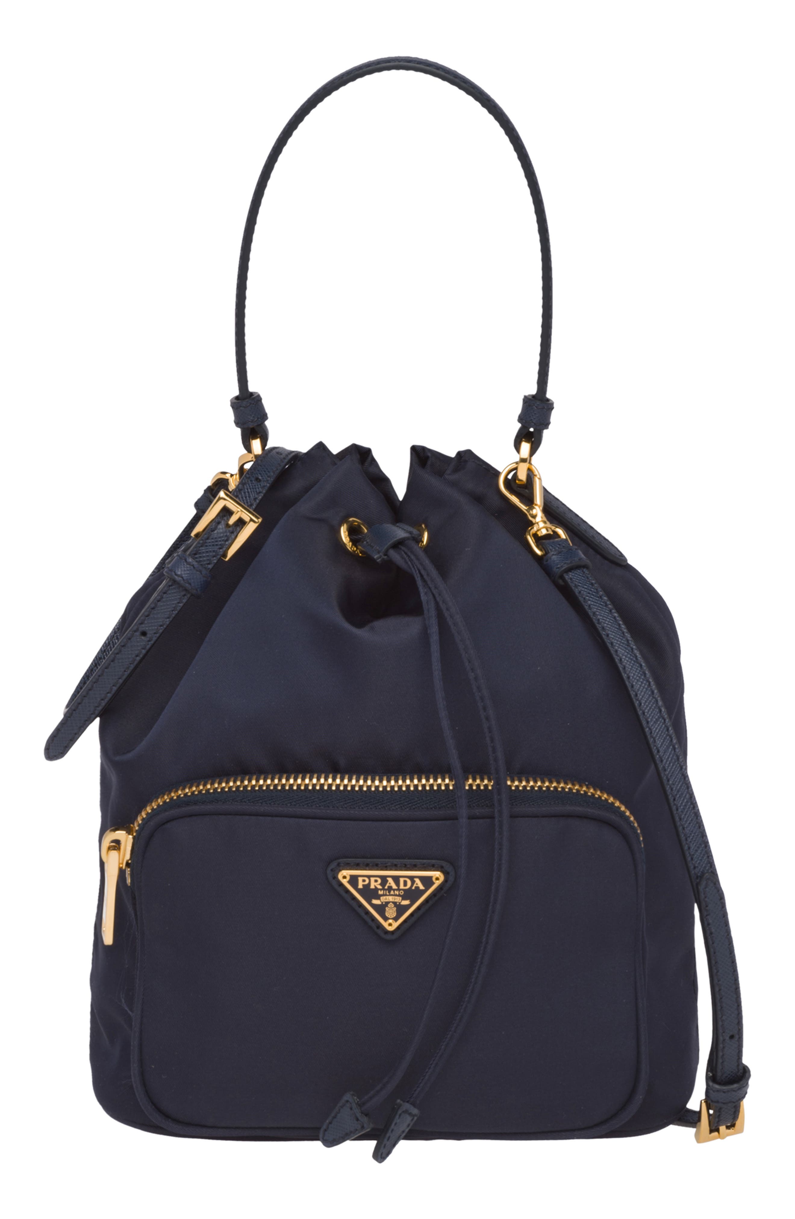 prada vela bucket bag