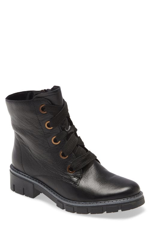 ara Debbie Lace-Up Boot in Black Leather
