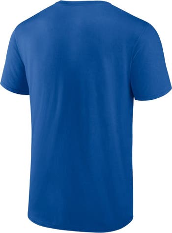 Fanatics Men's Royal and Heathered Gray Los Angeles Dodgers Big Tall Colorblock T-Shirt Royal/Heathered Gray