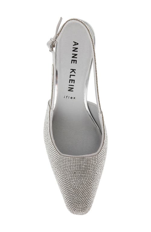 Anne Klein Rosel Slingback Pump In Silver Crystal