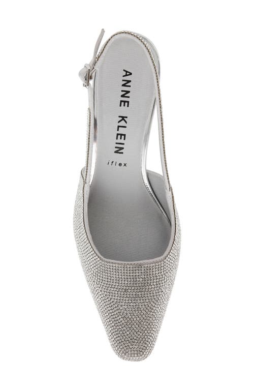 Shop Anne Klein Rosel Slingback Pump In Silver Crystal