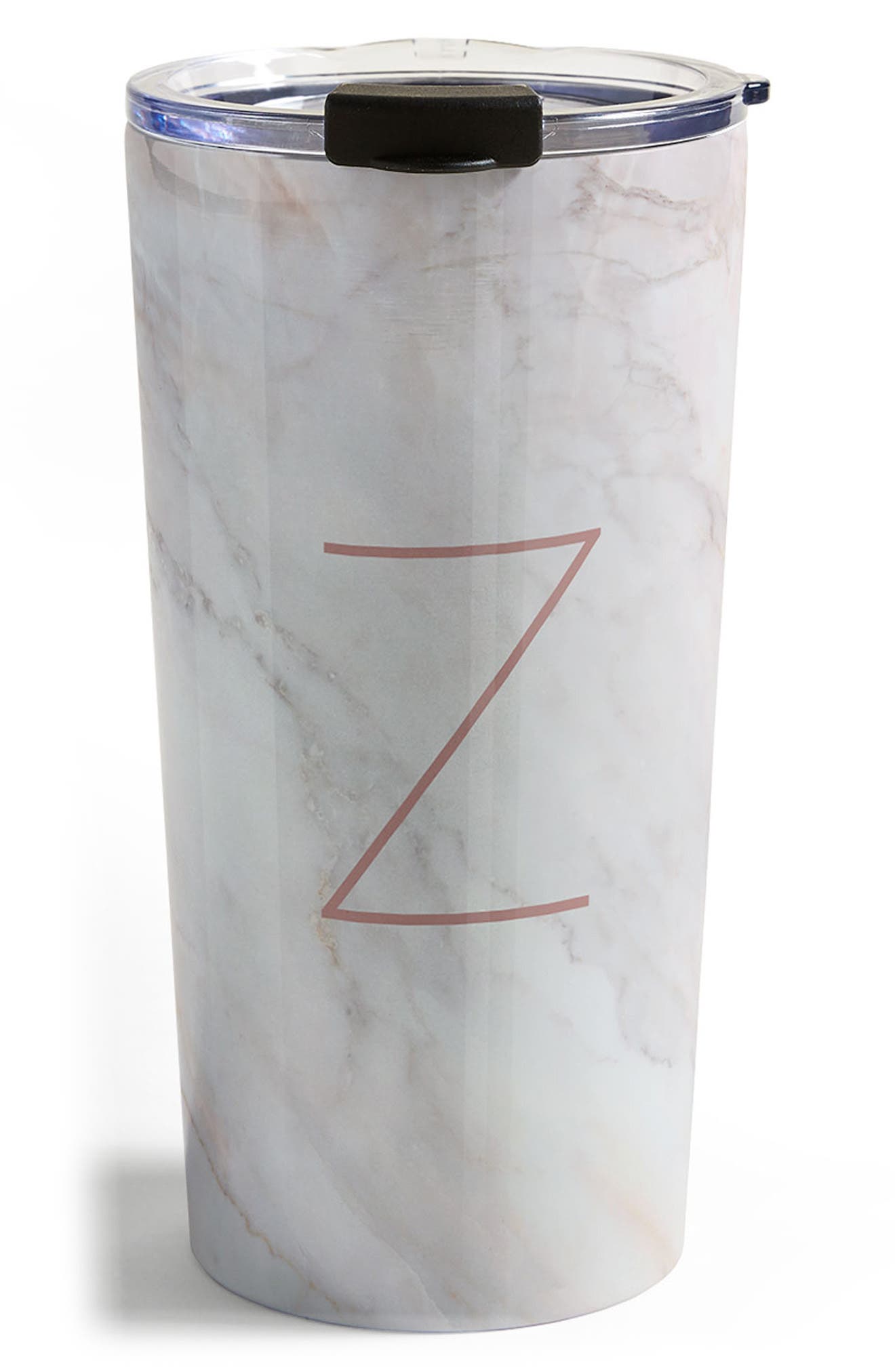 Deny Designs Marbled Monogram Travel Mug in Z 