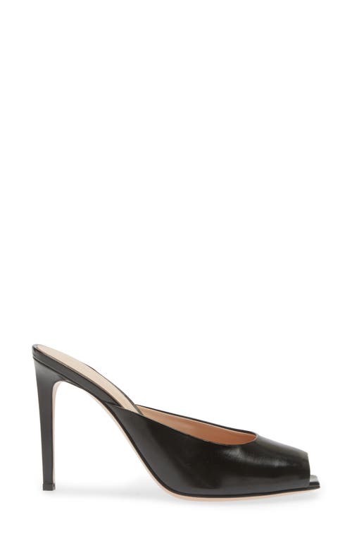 Shop Gianvito Rossi Peep Toe Slide Sandal In Black