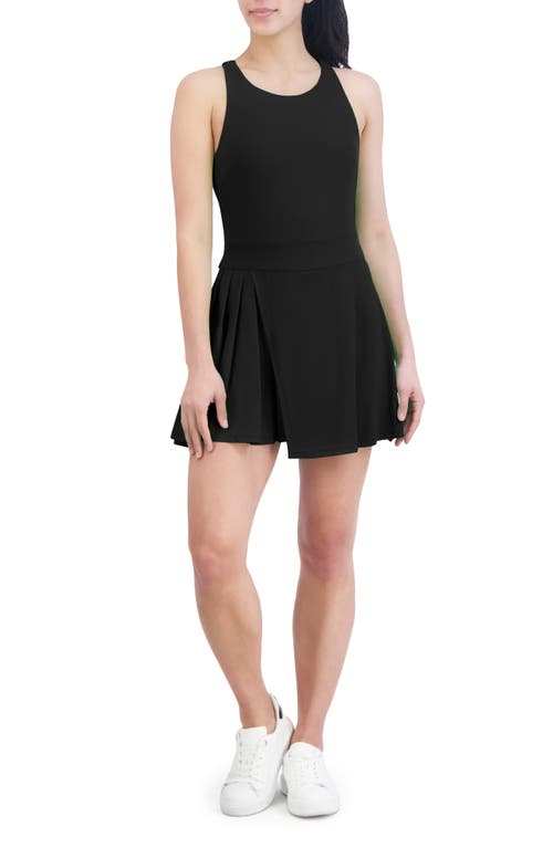 Shop Sage Collective Sage Collective Victory Asymmetric Pleated Workout Dress In Black