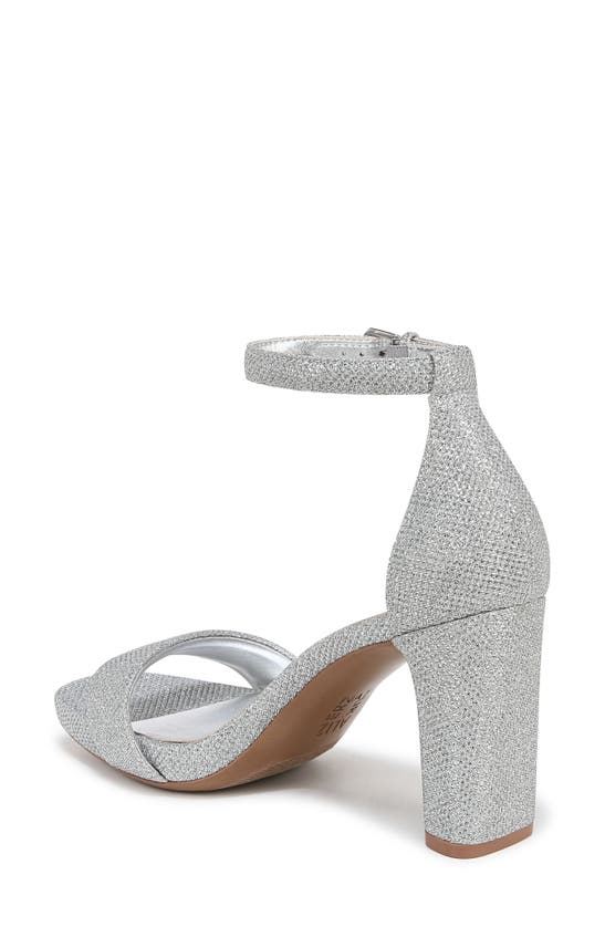 Shop Naturalizer Joy Ankle Strap Sandal In Silver Fab Fabric