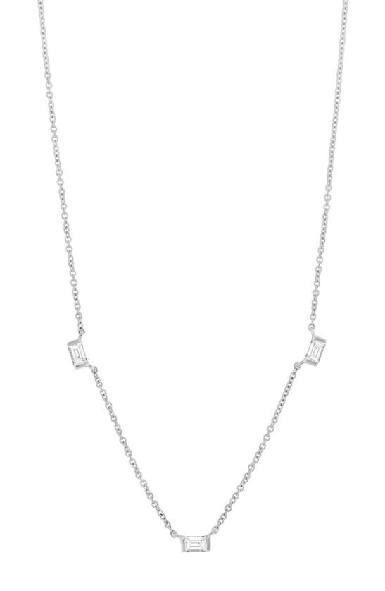 Shop Bony Levy Getty Diamond Station Necklace In 18k White Gold