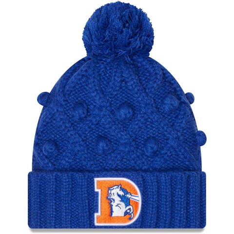 Youth Cream/Orange Denver Broncos Bone Cuffed Knit Hat