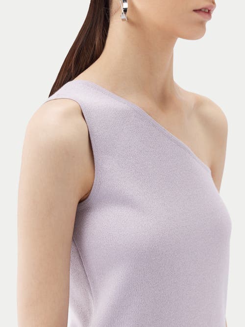 Gobi Mongolian Cashmere Cashmere Silk Sleeveless Asymmetric Top In Orchid Tint