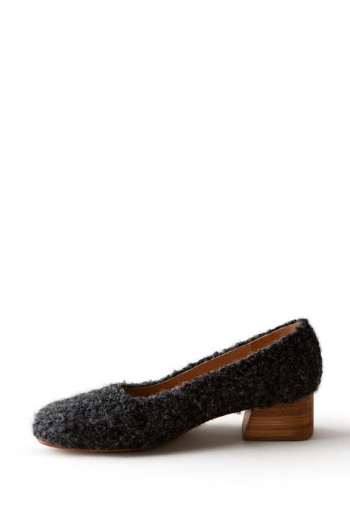Huma Blanco Luisa Pump In Charcoal Alpaca