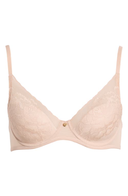 Shop Natori Flora Underwire Contour Bra In Cameo Rose/cashmere