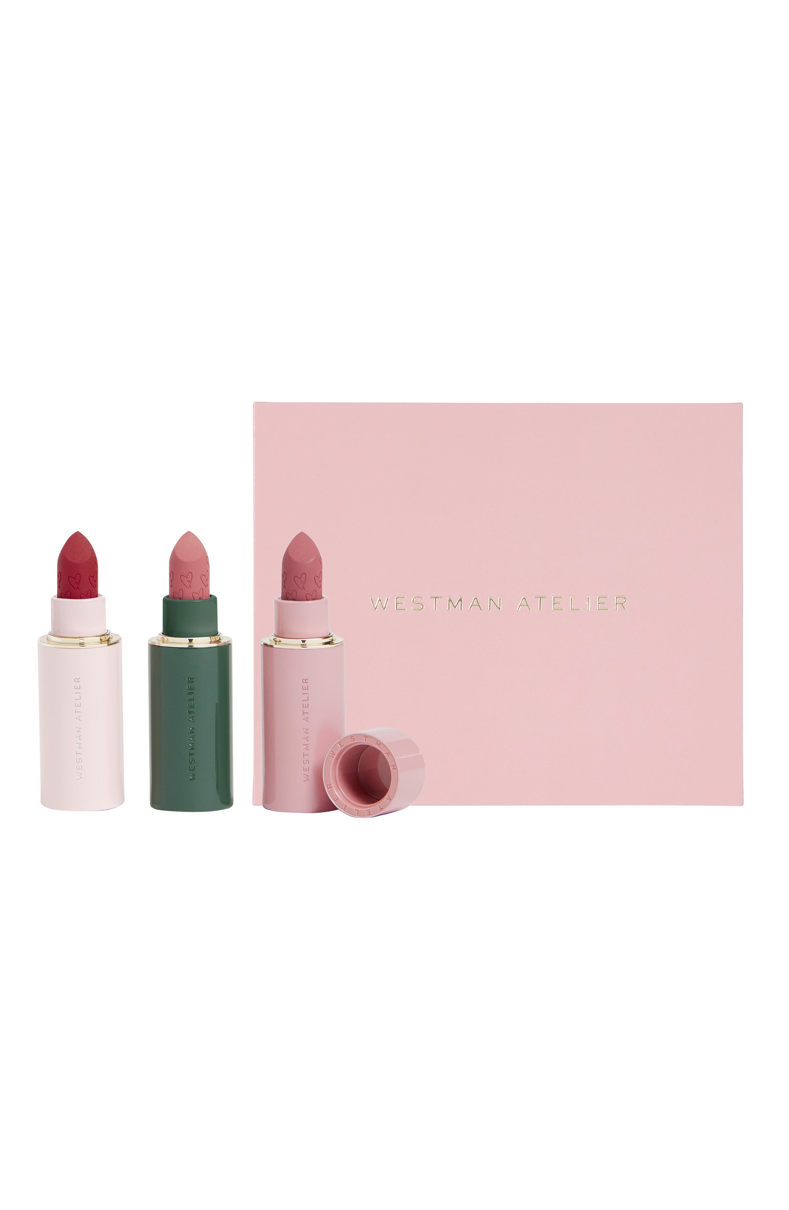 Westman Atelier Holiday LIpstick Trio Set in Multi Pink 