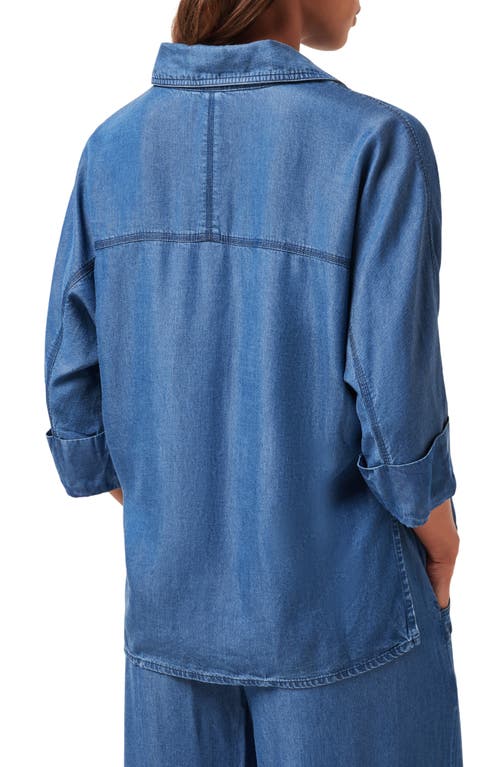 Shop Travismathew Old Havana Chambray Popover Top In Copen Blue