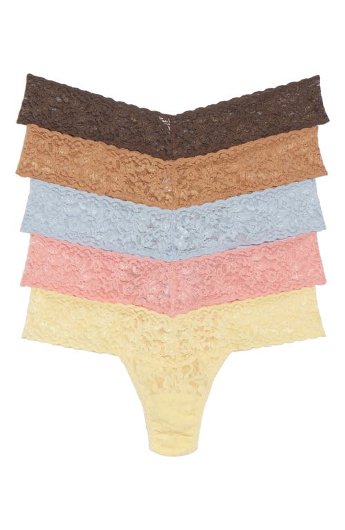 Hanky Panky 5-Pack Low Rise Thongs in Classic Colors