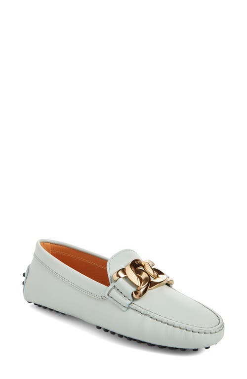 Tod's Kate Chain Driving Loafer in Faded Green