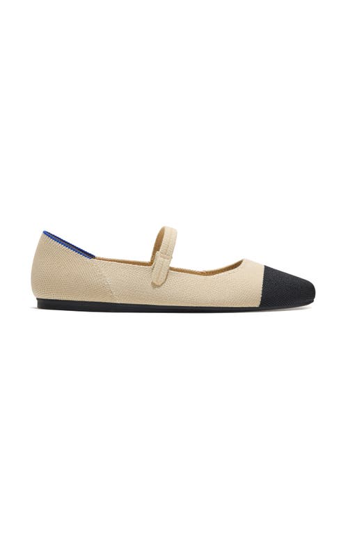 Shop Rothys Rothy's The Square Mary Jane In Cream Captoe