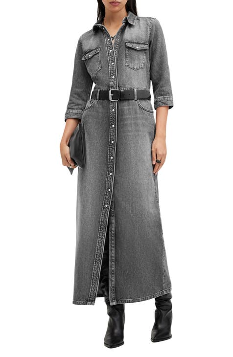 All saints denim dress best sale