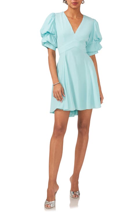 Tiered Bubble Sleeve Dress