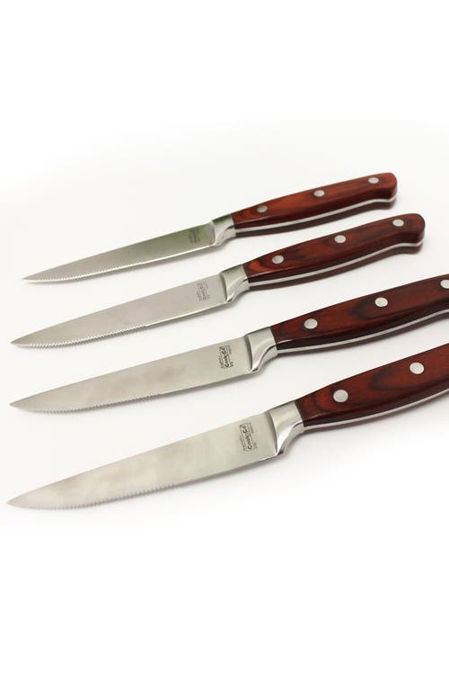Berghoff The Pakka Steak Knife & Carving Knife 9-piece Set In Brown