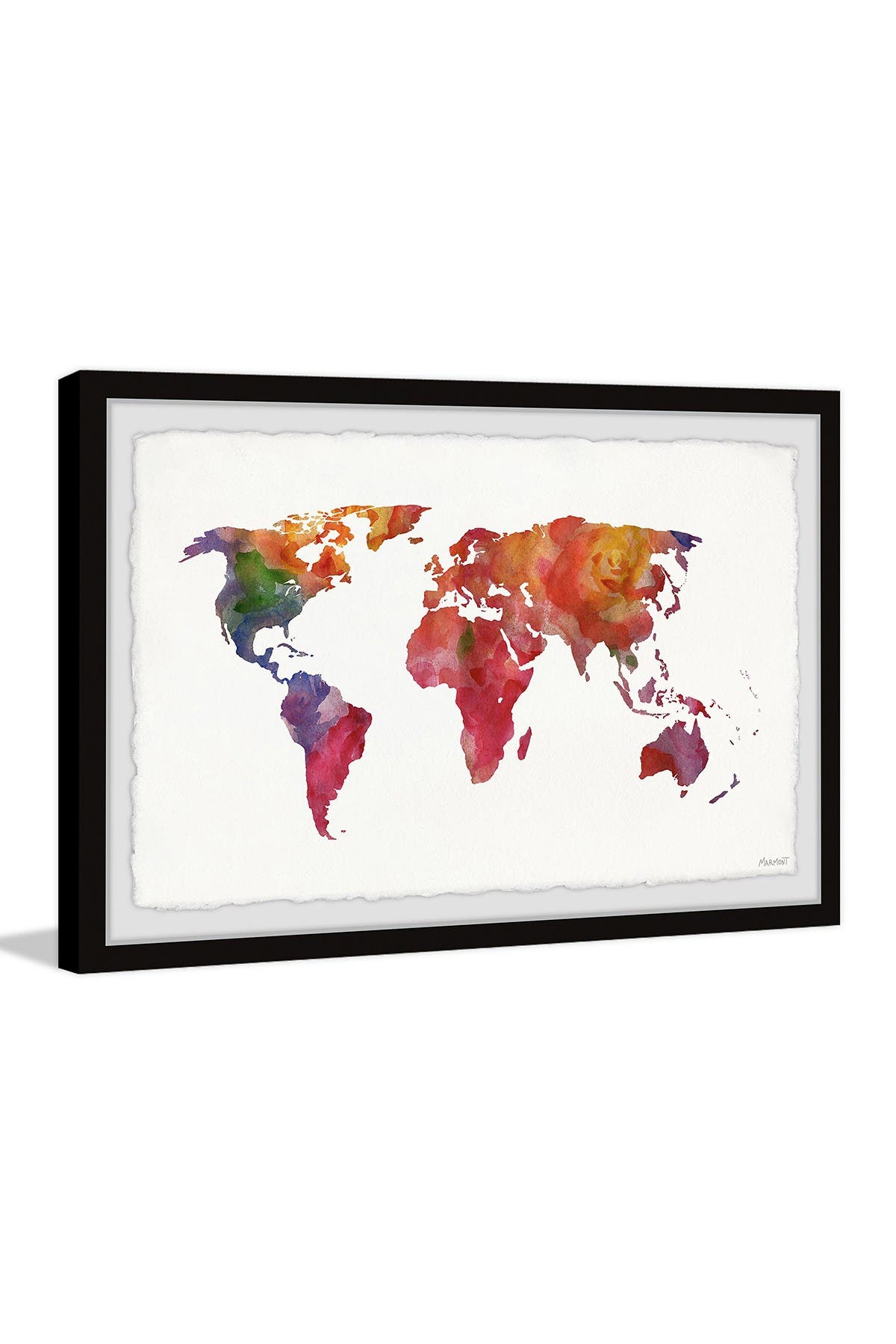 Marmont Hill Inc. Colored Map Wall Art In Open Miscellaneous