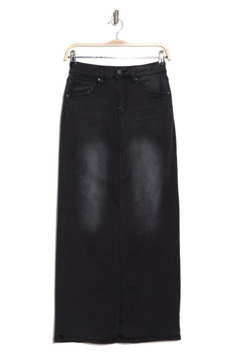 Black denim shop skirt nordstrom rack