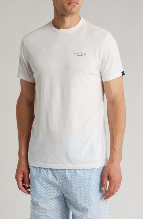 Shop Ted Baker Chest Graphic T-shirt In White