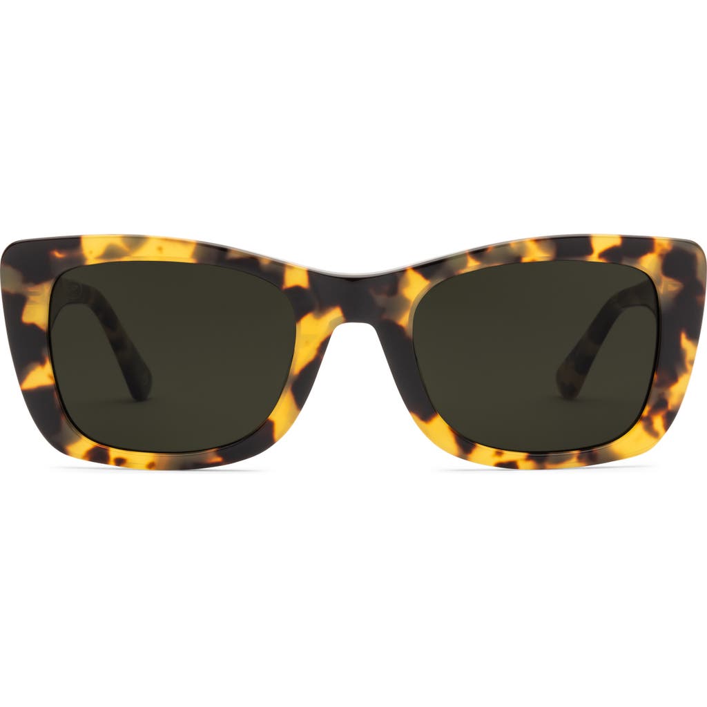 Electric Portofino 52mm Rectangular Sunglasses In Gloss Spotted Tort/grey Polar