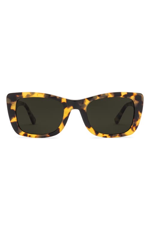 Portofino 52mm Rectangular Sunglasses in Gloss Spotted Tort/Grey Polar