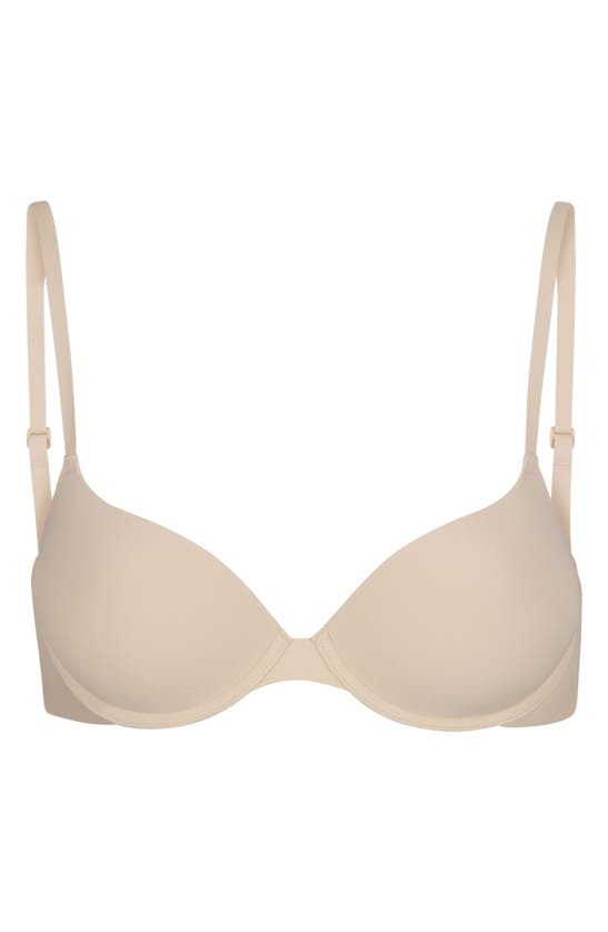 Shop Skims Fits Everybody Push-up Demi Bra In Sand