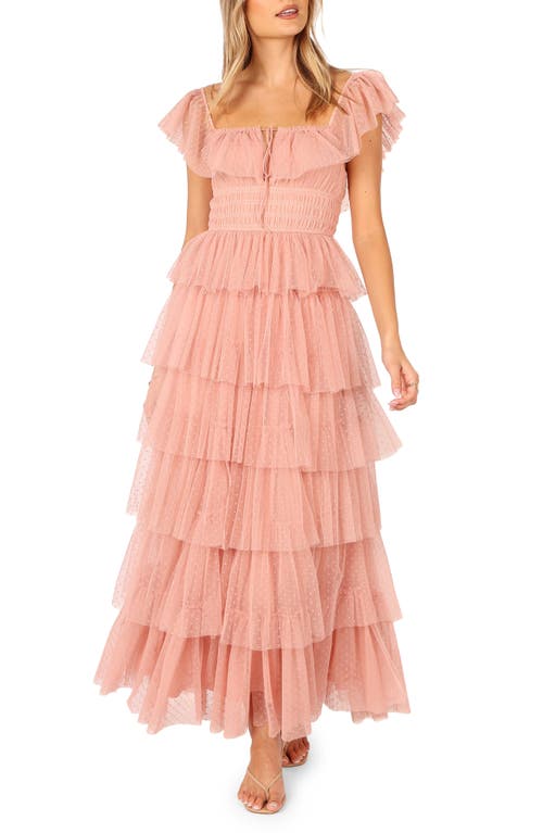 Petal & Pup Belle Swiss Dot Tulle Tiered Maxi Dress at Nordstrom,