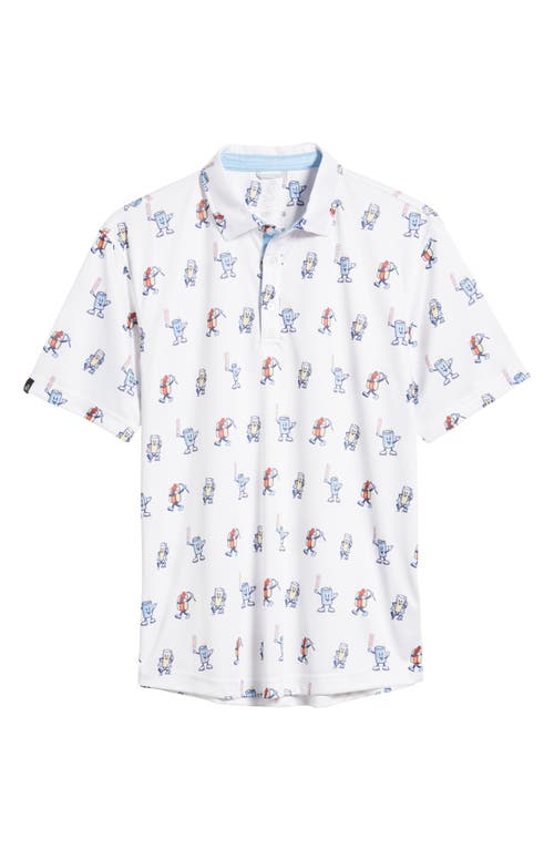 Swannies Combs Snack Print Golf Polo Vintage White at Nordstrom,