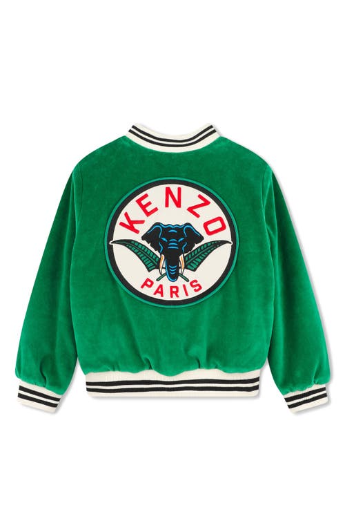 Shop Kenzo Kids' Velveteen Jacket In Green