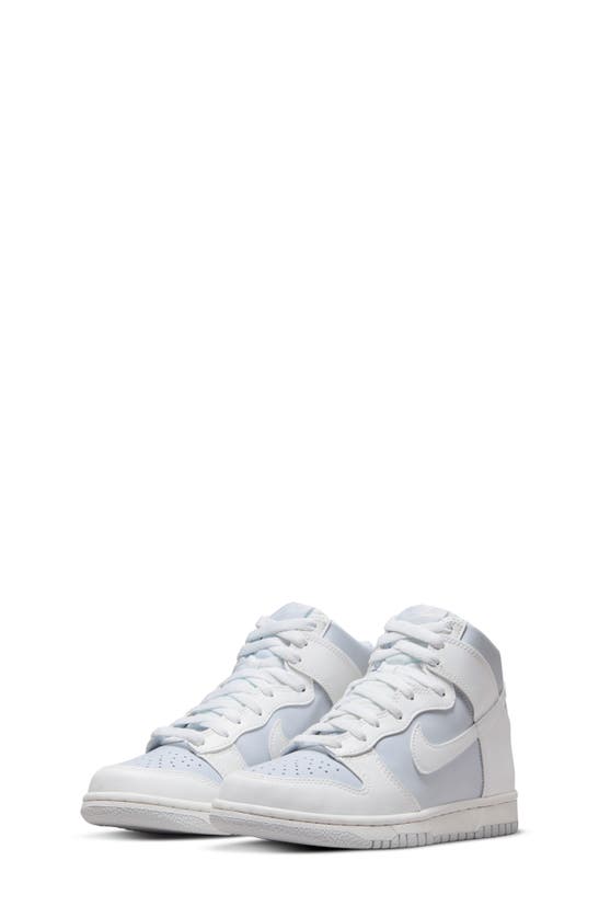 Nike Kids' Dunk Hi Basketball Shoe In Summit White/ Platinum/ White