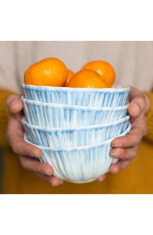 Vietri Bari Blue And White Cereal Bowl In Blue