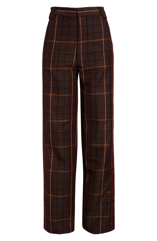 Shop Diotima Thirds Straight Leg Trousers In Maroon