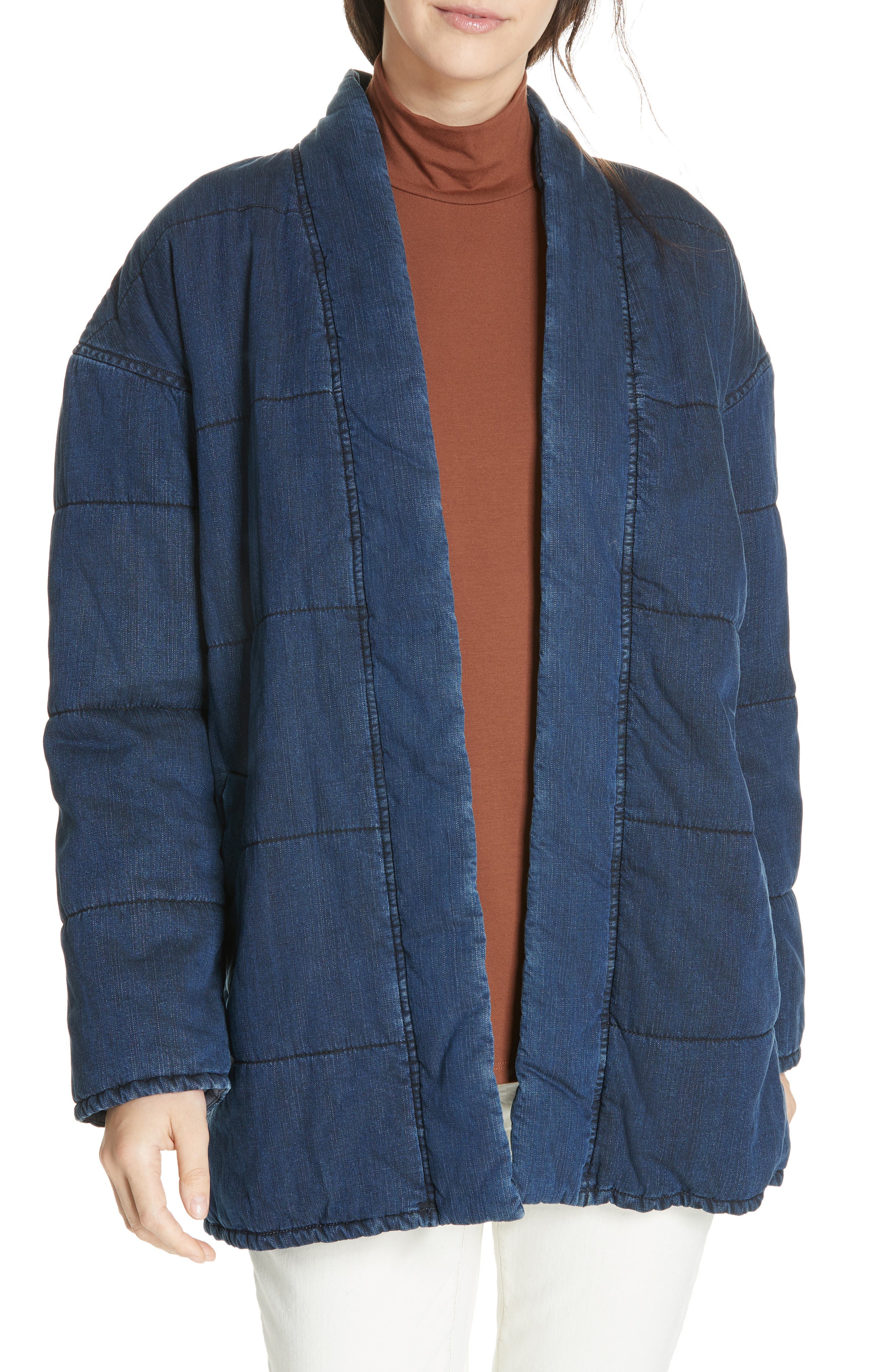 quilted denim jacket