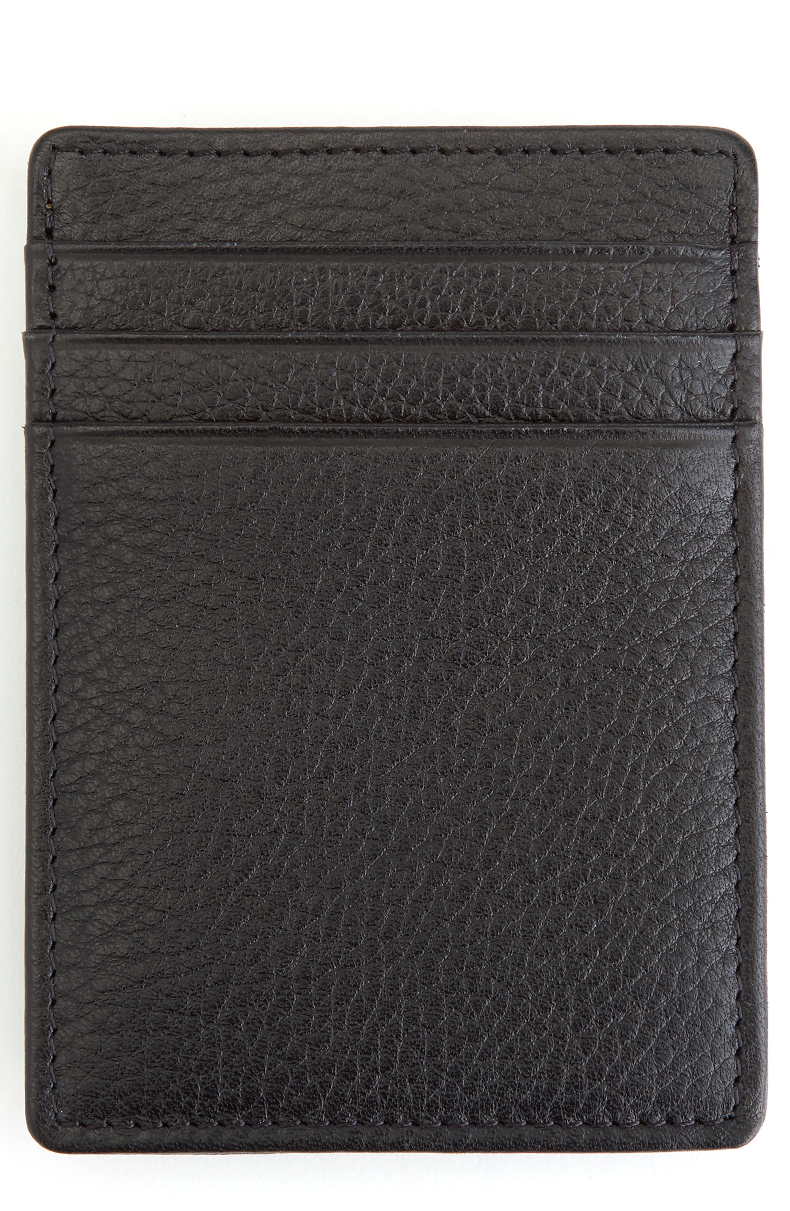 Royce New York Leather Magnetic Money Clip Wallet - Navy Blue