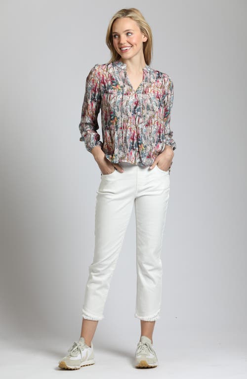 Apny Printed Top In Beige Multi