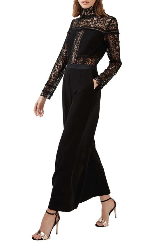 TOPSHOP HIGH NECK LACE JUMPSUIT