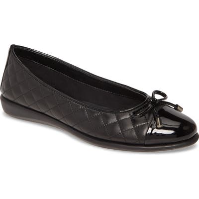The Flexx Riseco Quilted Ballet Flat, Black