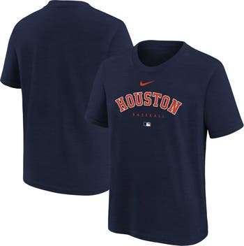 Youth Nike Navy Houston Astros Authentic Collection Early Work Tri-Blend T-Shirt