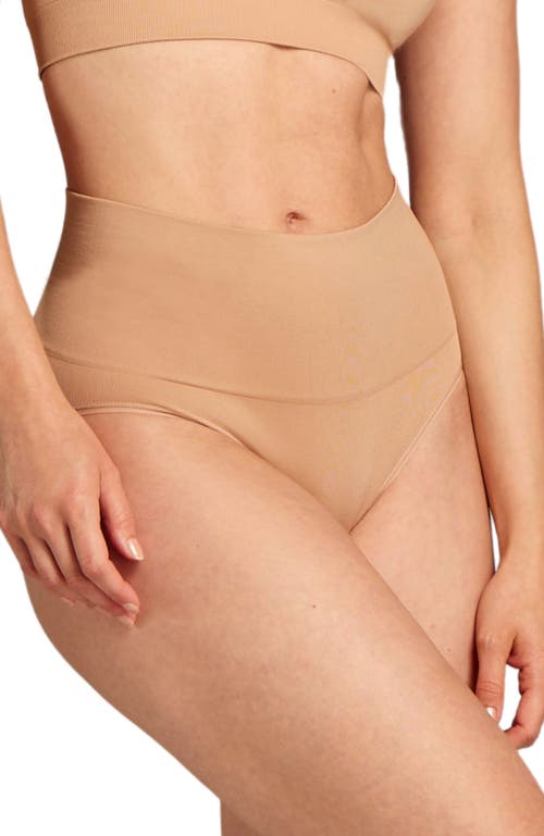 Shop Siella Sculpt High Waist Shaping Brief In Taupe