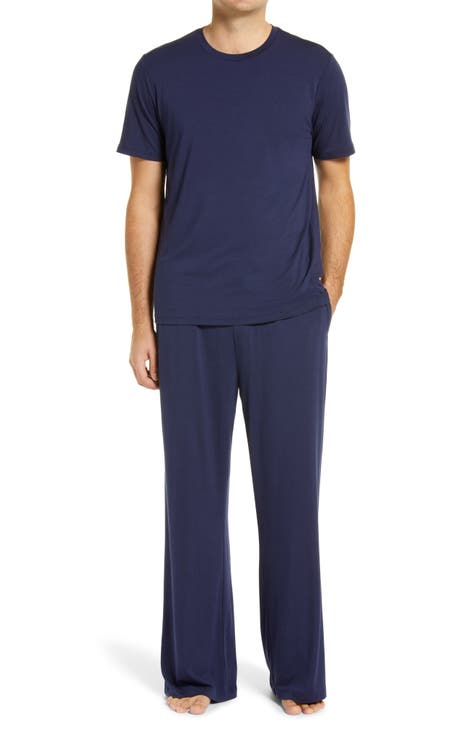 Polo Ralph Lauren Logo Jersey Sleep Jogger Man Sleepwear Slate blue Size L  Cotton, Polyester