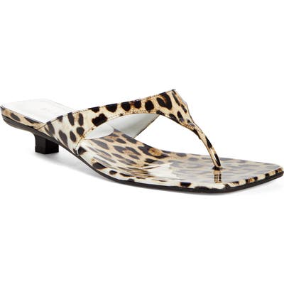 By Far Leopard Print Sandal, Beige