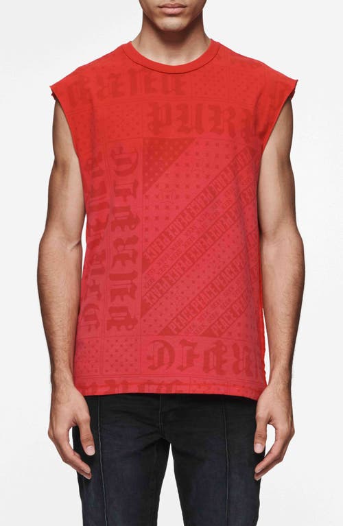 PURPLE BRAND Textured Jersey Sleeveless Muscle Tee at Nordstrom,