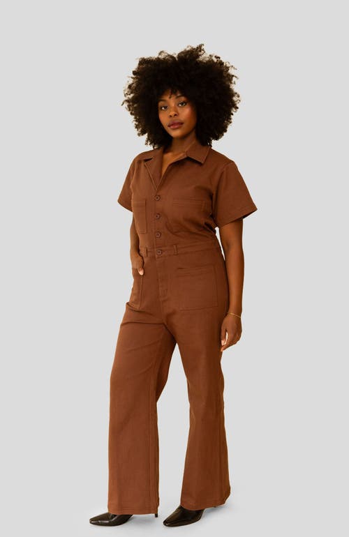 Whimsy + Row Logan Jumpsuit In Chocolate
